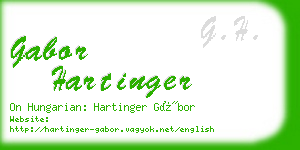 gabor hartinger business card